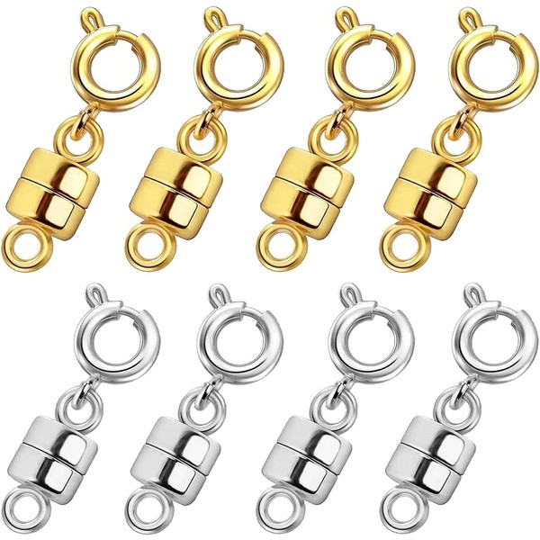 Kcctoo Magnetic Necklace Clasps and Closures - Gold and Silver