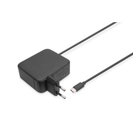 DIGITUS 100W GaN USB-C Notebook Ladegerät - Galliumnitrid-Technologie - Power Delivery 3.0-1,2m Kabellänge - auch für Smartphones und Tablets - schwarz