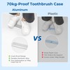 Oralphi Wider Aluminum Toothbrush Travel Case, Portable Travel Toothbrush Holder,