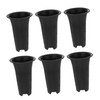KONTONTY 4 Inch Tall Orchid Flower Pots Plastic Planting Cups