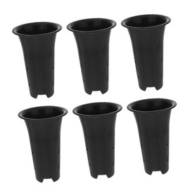 KONTONTY 4 Inch Tall Orchid Flower Pots Plastic Planting Cups for Orchid African Violets Succulents Root-Control Pots