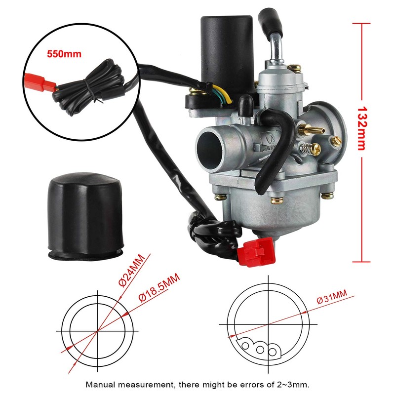Wilktop 18mm Carburetor, Carburetor E-Choke Carburetor CPI, 2Tact, Hussar, Minarelli,
