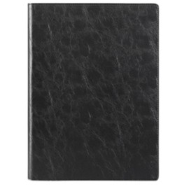 GeneX Leather Binder A4 Clipboard Bi-Fold Multifunction Binder Magnet Conference Pad Clip File File Board Storage PU (Black)