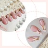 SINHOT Almond Press on Nails Medium Fake Nails Glossy Glue