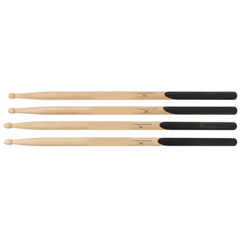 2 Pairs Drum Mallet 5A 7A Wood Drumstick Wooden Drum
