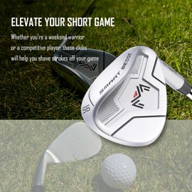 XINGGM Smart Wedges – Full Face CNC Groove 52/56/60 Degree Golf Wedges for Men,Solid Shots, No Chunking for All Lies (RH,Silver, 60 Degree)