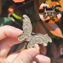 4Pcs Butterfly Metal Paper Clip Book Clips Binder Clips Vintage Bullet Junk Journal Clips Notebook Accessories Decorative Clips for Office Home DIY Use School Stationery Bronze