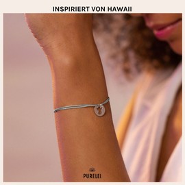 Purelei® Angel Bracelet (Gold, Silver), Guardian Angel Bracelet for Women and Children, Lucky Charm Bracelet Made of Nylon with Stainless Steel Pendant, Length Individually Adjustable, Stainless Steel