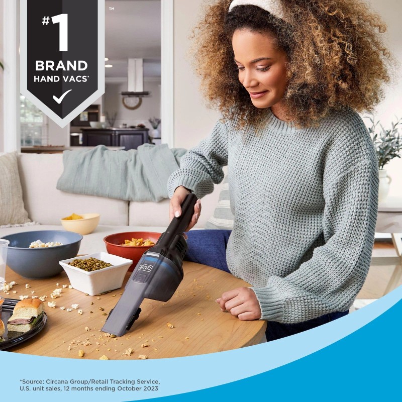 BLACK+DECKER BLACK DECKER Cordless Handheld Vacuum 12V Lithium Ion Lightweight