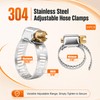 20PCS 304 Stainless Steel Adjustable Hose Clamps, Range 7/16" to