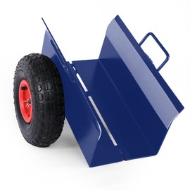Heavy Duty Panel Dolly, Extended Model Slab Dolly w/Handle & 2 10" Pneumatic Wheels 600LBS Capacity for Drywall Sheet Heavy Appliance & Material Handling All Terrain Moving Cart Panel Dolly - Blue