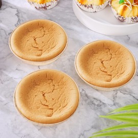 UPKOCH 100pcs Mini Tart Pans 4 Inch Small Pie Pan Disposable Baking Cups Paper Muffin Dish Pan Oven Microwave Safe for Pies Mousse Cakes Dessert Cupcake Snacks