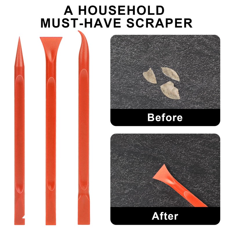 9 Pieces Plastic Scraper, No-Scratch Paint Scraper Tool Portable Car