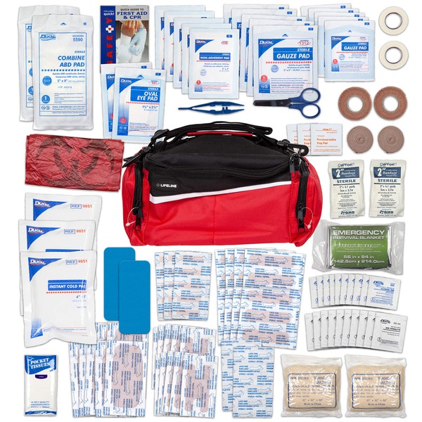 Team Sport Coach First Aid and Safety Kit, Stocked with essential first aid components for emergencies resulting from outdoor and team sports activities