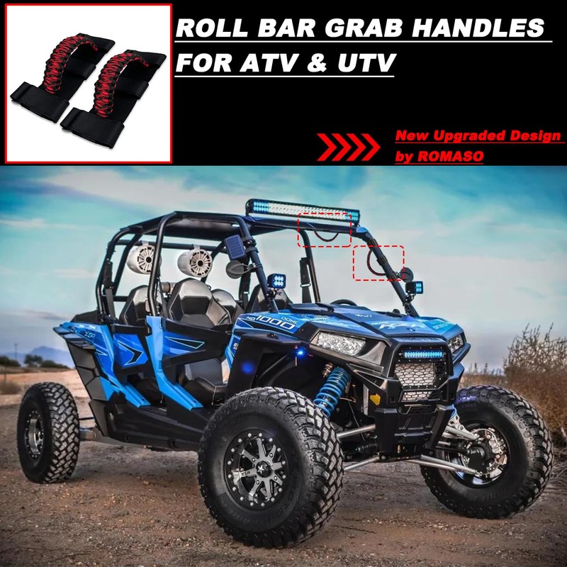 ROMASO Roll Bar Grab Handles for ATV & UTV Roll