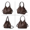 Women's Designer Bucket Shoulder Bag Fashion Top-Handle Handbags Drawstring Crossbody