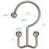 TOPROD 24 Pack Shower Curtain Hooks Rings, Double Sided Shower