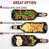 Melted Wine Bottle Serving Boards - Decorative Rectangle Serving Trays