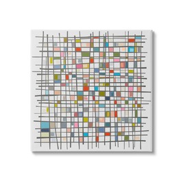 Stupell Industries Remembering Mondrian Abstraction Canvas Wall Art Design by Angel Estevez