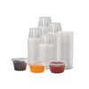 Sugar Box [100 Pack - 4 Oz Portion Cups with Lids - Leak-Proof Containers for Condiments, Dips, Jello Shots, Sauce Cups, Souffle, and Sampling