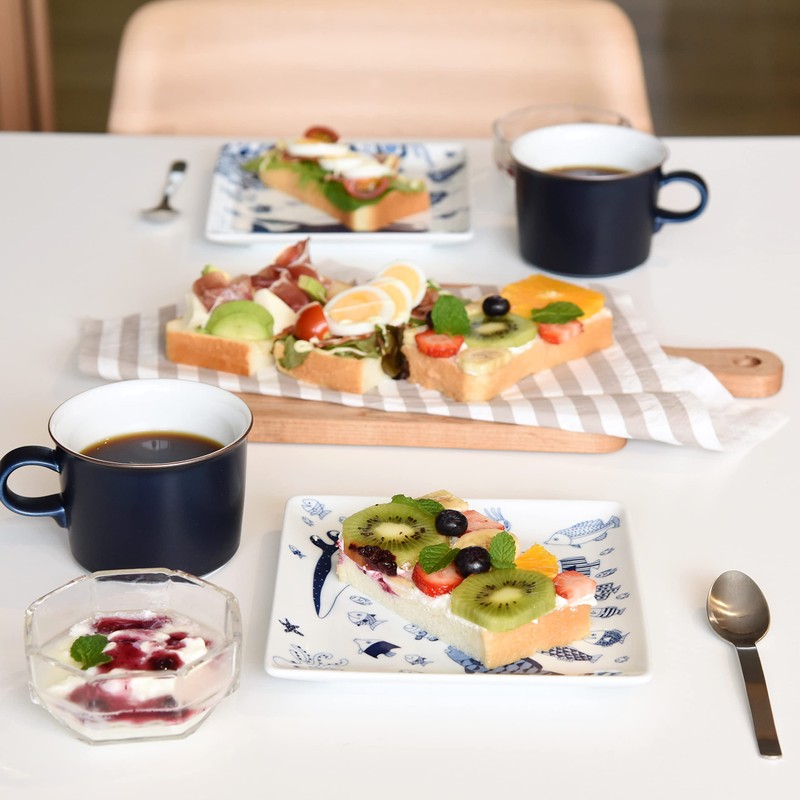 Natural 69 Set Product Hasami Ware QA03 Cocomarine Square Plate