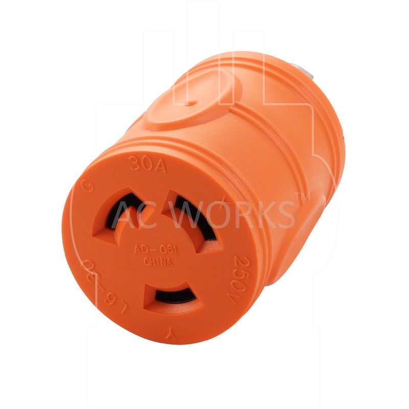 AC WORKS 4-Prong 30Amp 125/250Volt NEMA L14-30P Locking Plug to