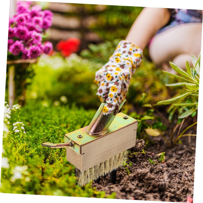 BESTonZON 2pcs Wire Grass Weeding Tool Moss Removal Brush Weeding