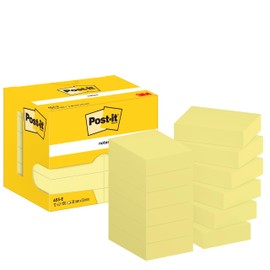 Post-it Post-it 653E Notizen, Selbstklebende Notizzettel zum Notieren, für To Do Listen und als Erinnerung, Farbe: Kanariengelb, 100 Blatt pro Block, 51 mm x 38 mm