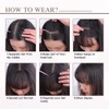 MYMYDA Clip in Bangs 100% Real Human Hair Extensions Clip
