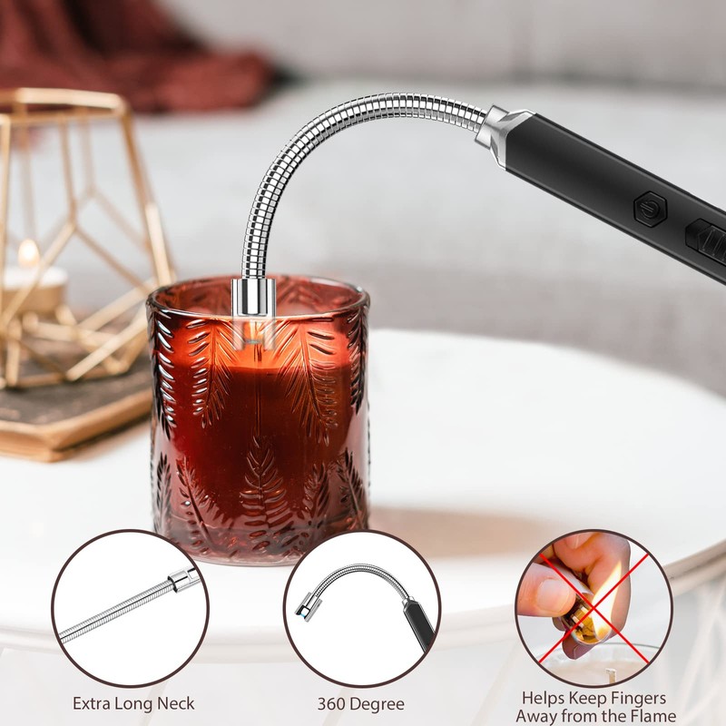 RAYONNER Lighter Electric Candle Lighter Rechargeable USB Lighter Long Flexible