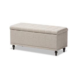 Baxton Studio Kaylee Storage Bench in Beige