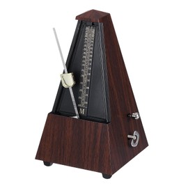 sourcing map Mechanical Metronome,High Accuracy Musical Timer Universal Music Metronome for Piano Guitar Violin Ukulele Player,Mahogany Color