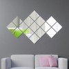 TATACLEA 16-Piece (5.91''*5.91'') Diamond-Shaped Removable Acrylic Mirror Wall Stickers, DIY