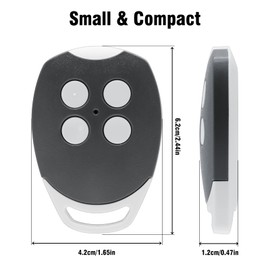 Garage Door Opener, Pack of 3 Garage Door Remote Control Compatible with Ditec 433.92MHz GOL4, BIXLG4, BIXLP2, BIXLS2 Remote Control, 4 Channels