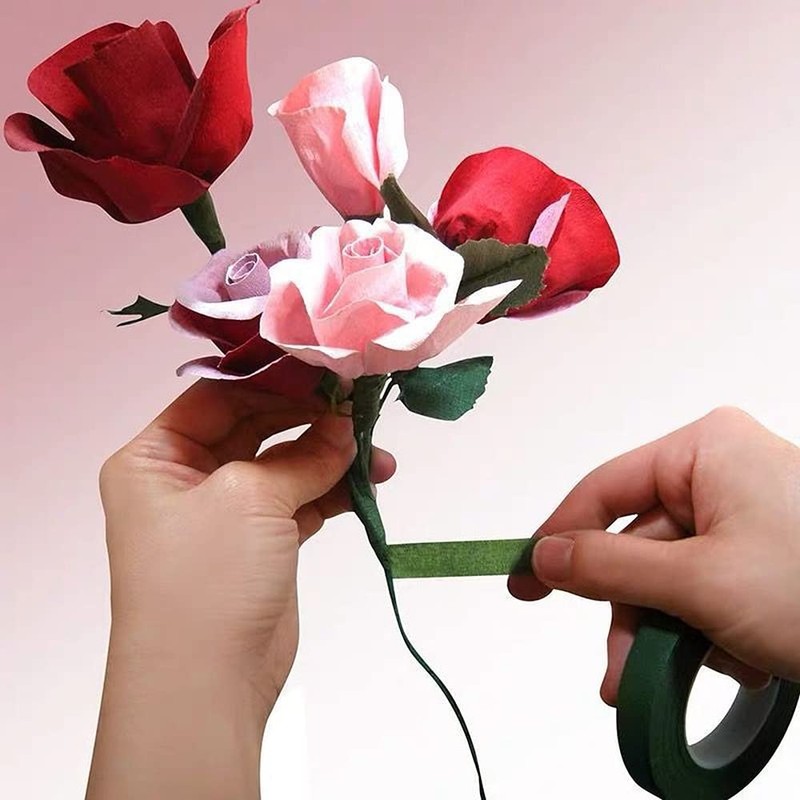 Artificial Flower Set Flora Tape 1 Roll Ground Wire 50pcs