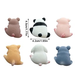 Rayberro Computer & TV Monitor Decoration Figurines, 6 PCS Small Animals Decorations, Car Navigator Screen Decorative Statues, Miniature Animal Ornaments Gifts