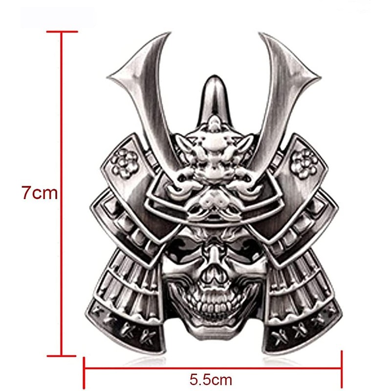 Xinaishan Car Emblem Metal 3D 3D Ghost Samurai Sticker Bike