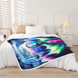 Feelyou Kids Dragon Fleece Throw Blanket 40"x50" Monster Animal Outer Space Galaxy Northern Light Sherpa Blanket Plush Fuzzy for Bed Couch Chair Living Room