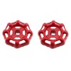 KKUANG 2PCS Red Cast Steel External Tap Replacement Handle Hardware