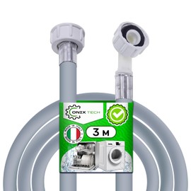 Inlet Hose Washing Machine and Dishwasher 3 m Safety Valve Angle and Straight Water Hose Diameter 3/4 Inch Made in Italy ONIX TECH
