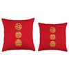 Chinese Symbols Fu Lu Shou (Fortune, Prosperity, Longevity) Throw Pillow