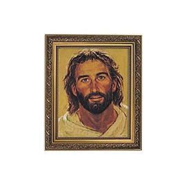 1home Inspirational Print The Head of Christ-Hook, 13-Inch, Ornate Gold Frame