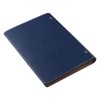 allcoupon A5 Refillable Leather Notebook, Blue Hardcover Notebook Daily Planner,