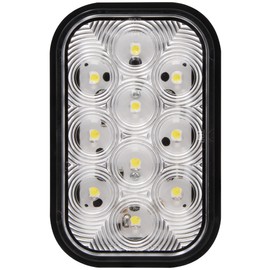 Maxxima Rectangular White Back Up - 10 LED