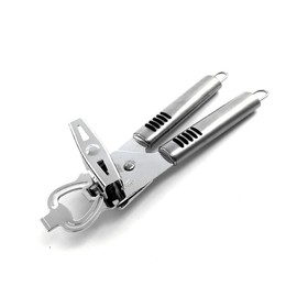 3 in 1 Can Opener, Stainless Steel Manual Tin Opener, Multi-Function Jar Bottle Opener with Rotary Knob and Sharp Blade, Suitable for Camping, Kitchen, Bar