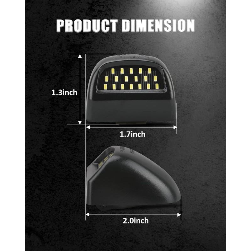Bestview LED License Plate Light Tag Lights Assembly Compatible with