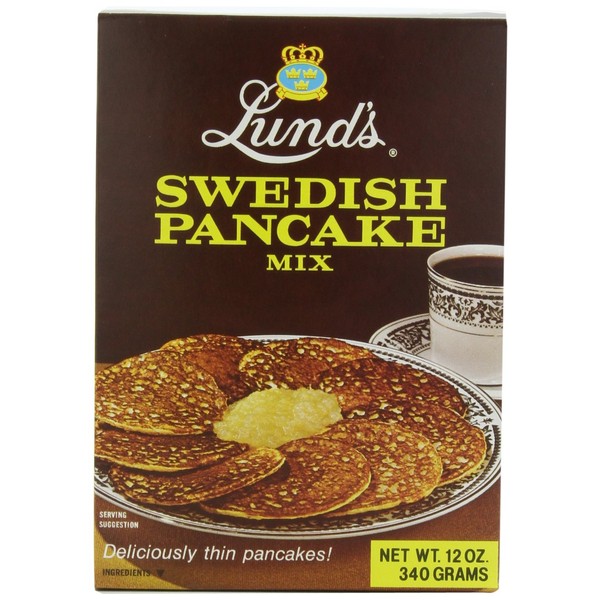 Lunds Swedish Pancake Mix, 12-Ounce (Pack of 6)