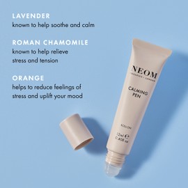 NEOM- Calming Pen, 12ml | Lavender, Chamomile & Orange Aromatherapy Pulse Point Roller Ball | De-Stress on The go | 100% Natural Essential Oils | Vegan