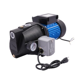 COFECO 1HP Portable Shallow Well Pump, 1056.69gal/h Sprinkler Pump, 216.54Ft Max. Head Draining Irrigation Pump for Lawn, Water Pump 1-Inch Large Diameter Water Inlet and Outlet