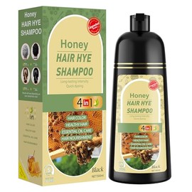 XYZCREATIVE Black Hair Dye Shampoo 3 in 1 for Women & Men 100% Gray Hair Coverage - Herbal Ingredients Natural Plant Hair Color - Hair Dye in Minutes 500ML